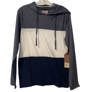 NWT Hudson & Barrow NYC pullover shirt in Blue and White Size Small